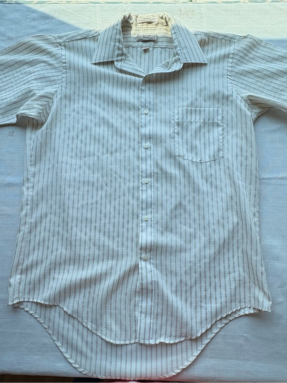 Vintage Arrow Kent Men’s Size 16 L Plaid Short Sleeve Shirt Made in USA